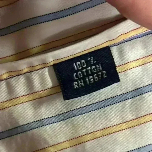 Vintage Ralph Lauren Blue Label 100% cotton size 40/Large. Blue, gold and white - Picture 5 of 6